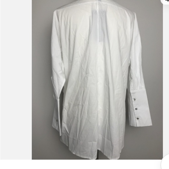 MarlaWynne Layers White Button-Up Shirt - Picture 4 of 8